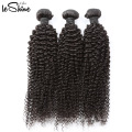 Original E Grau Quênia Afro Kinky Tecer Cabelo Encaracolado Pacote Com Fecho de Renda De Alta Qualidade Com Efeito Desgaste surpreendente